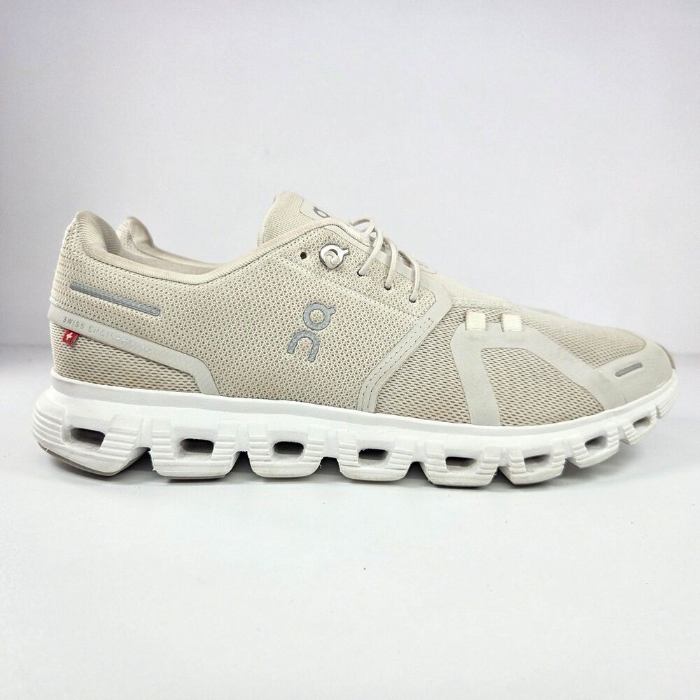 On Cloud 6 Pearl White Women’s 9 3WF10060755 Beige Running Shoes - Picture 2 of 7